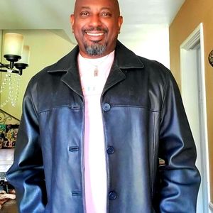 Mens Leather Jacket gently used